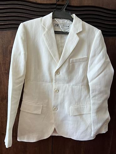 Белый женский пиджак ZARA (одевался 1 раз) - Размер: EUR XS / USA XS