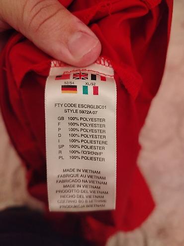 Kişi geyimləri: Svitşot, Adidas, XL, rəng - Qırmızı — 2