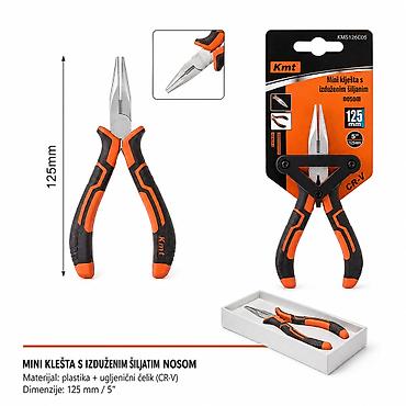 KMT Mini višenamenski špicasta klešta 9363616 Opis: - Mini klešta sa