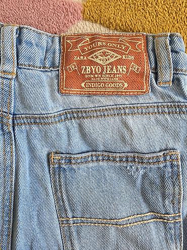 2 yas: ZARA Kids uşaq cins şalvarı - Model: ZBYO JEANS, açıq mavi (light — 4
