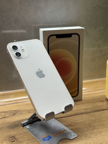 корпусь для пк: IPhone 12, Колдонулган, 128 ГБ, White Titanium, Каптама, Куту, 75 %