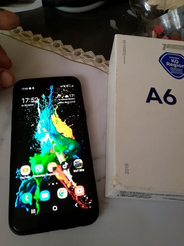 samsung galaxy a5 4g: Samsung Galaxy A6, Б/у, цвет - Черный, 2 SIM