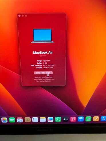 macbook air ucuz: Apple M1, 8 GB, 13.3 "