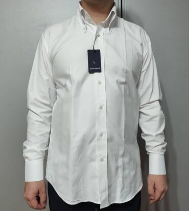 белая рубашка с короткими рукавами: Рубашка L (EU 40), цвет - Белый
