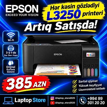 Epson L3250 Wi-Fi Printer – 385 AZN 🖨️ Hər kəsin gözlədiyi Epson