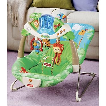 bar kreslosu: Fisher-Price uşaq yelləncəyi/relaks kreslosu – “Rainforest” temalı - — 1