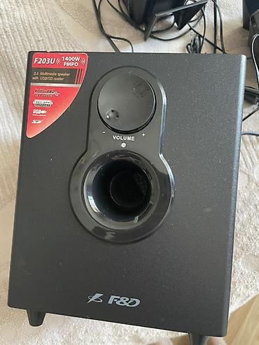 remax mp3 player: Yeni F&D Kolonka, Növ - Kompüter üçün, rəng - Qara — 1