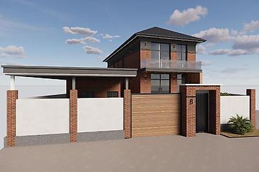 Фасадные работы: Современный двухэтажный дом в стиле неоклассика/минимализм — — 12