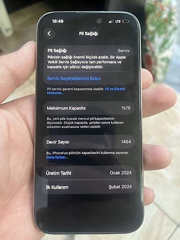 islenmis soyuducu: IPhone 15 Pro, 128 GB, Gümüşü, Face ID — 3