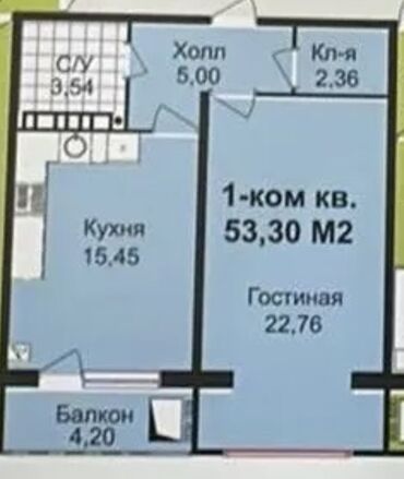 купить квартиру в рассрочку от хозяина: 1 бөлмө, 53 кв. м, 108-серия, 5 кабат, ПСО (өзү оңдоп түзөтүп бүтүү үчүн)