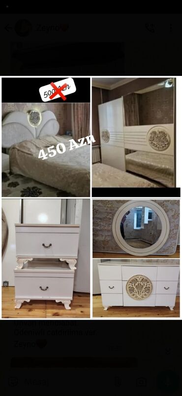 Bağ, çöl mebeli: İkinəfərlik çarpayı, Dolab, Termo, 2 tumba, İşlənmiş