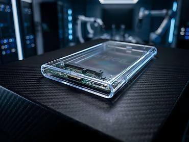 dvd ssd: USB 3.0 Şəffaf Hard Disk və SSD Xarici Qutusu (Enclosure) – 5Gbps UASP — 4