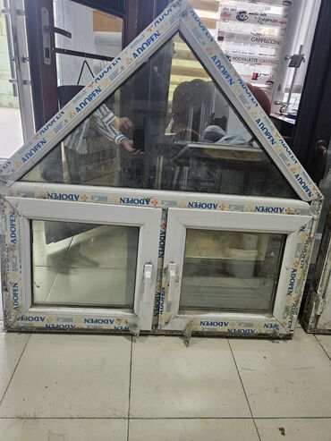 Plastik pəncərələr: İkiqat şüşə paketi Plastik pəncərə, Еni: 200 sm, Uzunluğu: 160 sm — 13