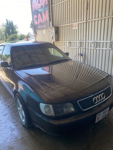 самые дорогие машины в кыргызстане: Audi седан (ориентировочно серия C4, 1995е), темно‑коричневый цвет ку