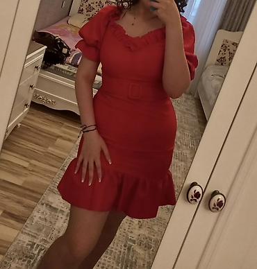 mango canta: Qırmızı mini don. 95 manata almışam.1 dəfə toya geyinilib təzə kimidi — 2