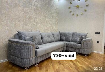 Uşaq və gənc otağı üçün dəstlər: Künc divan, Bazasız, Vеlur parça