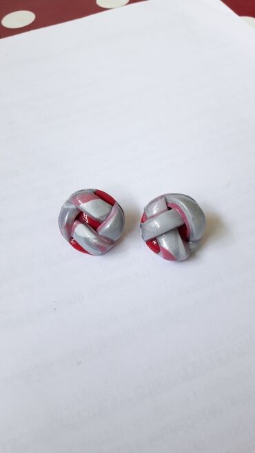 nakit bizuterija: Clip-on earrings, Material: Polymer clay