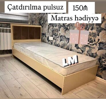 tek qrafat: *Tək çarpayı+matras🎁* _*SİFARİŞLƏ VƏ YENİ*_ *Qiymət : 150₼*(1ədədi)