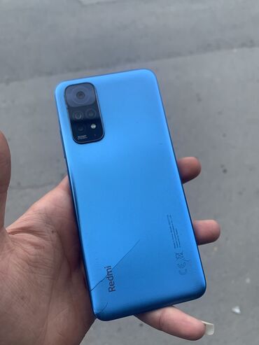 телефон fly 501: Xiaomi Redmi Note 11, 128 ГБ, цвет - Синий, 
 Сенсорный, Отпечаток пальца, Две SIM карты