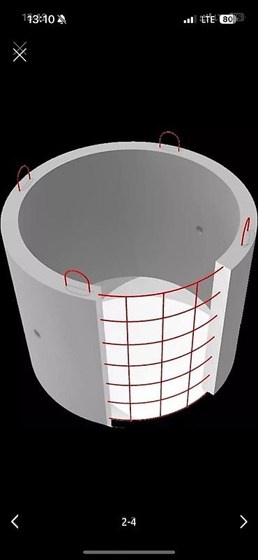 Железобетонные (ЖБИ) кольца для септика: Железобетонное (ЖБИ) кольцо для септика Размер: 150 x 90 x 7 см, Платная установка, В розницу — 11