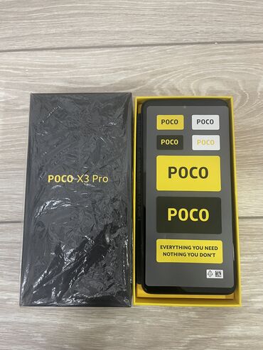 держатель телефона: Poco X3 Pro, Б/у, 128 ГБ, цвет - Синий, 2 SIM