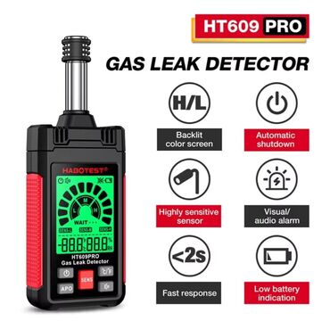 qaz metan: Qaz sızma detektoru. Model: NABOTEST HT-609PRO Bu cihaz, tez və