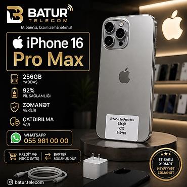 Apple iPhone: IPhone 16 Pro Max, 256 GB, Gümüşü — 1