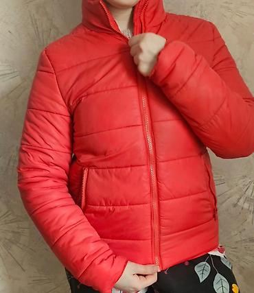balonka kurtka turkce: Qırmızı qadın pufik gödəkçə - Rəng: parlaq qırmızı - Model: qısa — 1