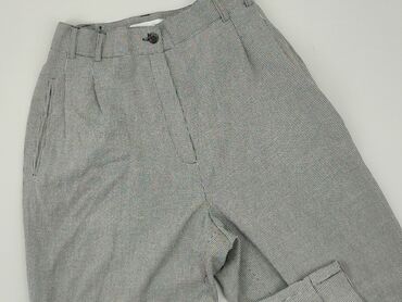 białe jeansy mom fit: Material trousers, S (EU 36), condition - Very good