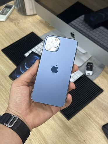 Apple iPhone: IPhone 12 Pro, 128 GB, Pacific Blue, Face ID