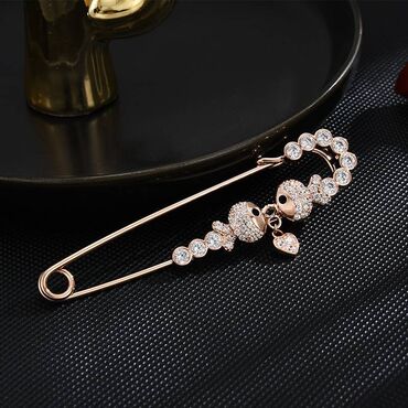 Другая женская одежда: Брошь, брошка, значок со стразами, фиксированная пряжка для рубашки - — 5