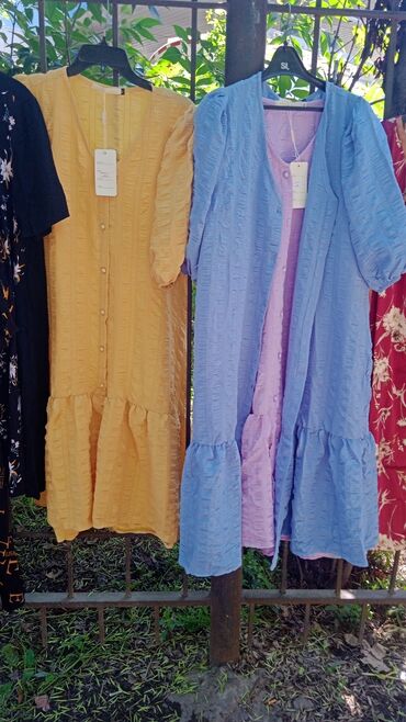 костюм платья: Күнүмдүк көйнөк, Made in KG, Жай, Узун модель