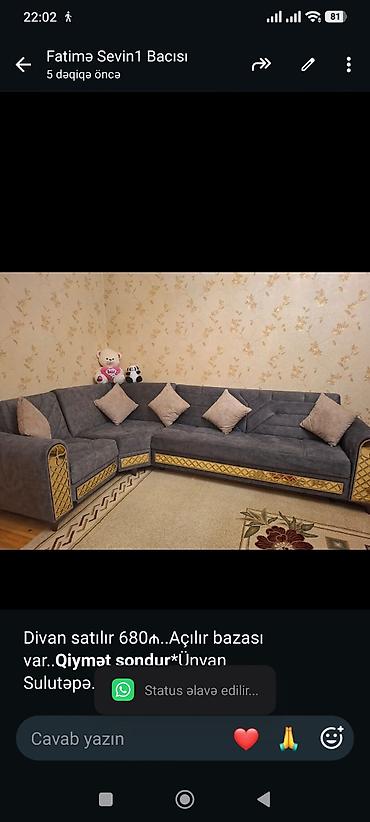 divanar: Divan satılır 680₼. Açılır bazası var. *Qiymət sondur**Ünvan — 1