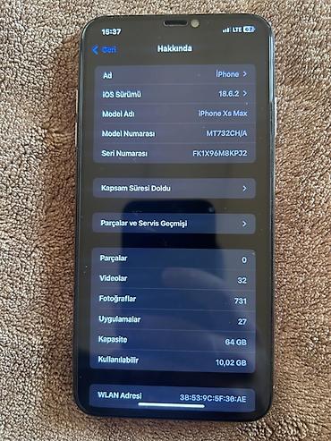 iphone x mini: IPhone Xs Max, 64 GB, Qızılı, Simsiz şarj — 5