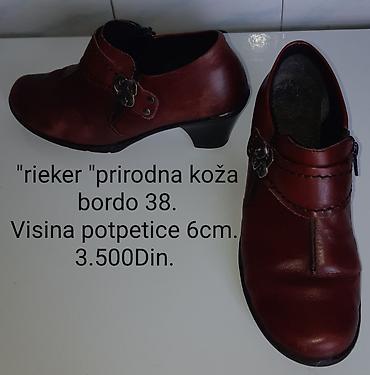 Cipele: Rieker ženske cipele od prirodne kože u bordo boji. Veličina 38 — 5