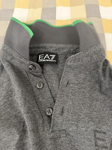 tech flecee: Лонгслив-поло EA7 Emporio Armani - Цвет: тёмно‑серый меланж - Фасон — 2