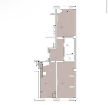 эташка дом: 2 бөлмө, 71 кв. м, Элитка, 7 кабат, ПСО (өзү оңдоп түзөтүп бүтүү үчүн)