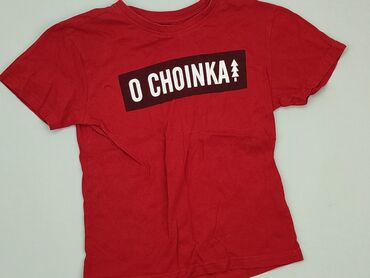 koszulka biało czerwona: T-shirt, 9 years, 128-134 cm, condition - Good