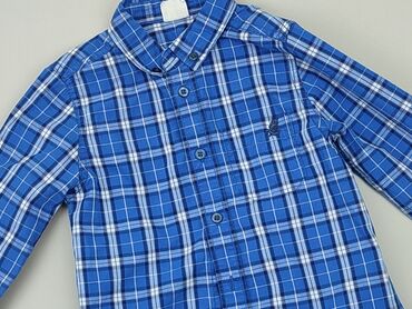 bluzka koronkowa dlugi rękaw: Shirt 2-3 years, condition - Very good, pattern - Cell, color - Blue