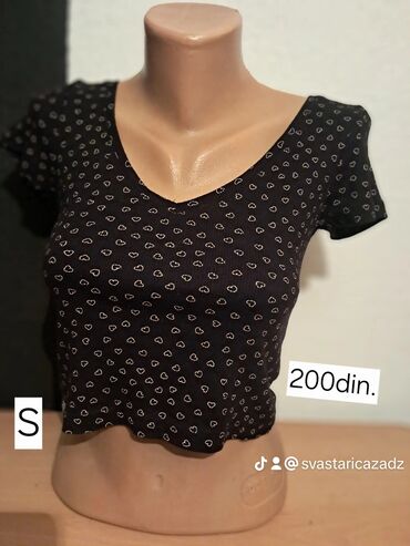 Majice kratkih rukava: Zara, S (EU 36), Saten, bоја - Šareno — 23
