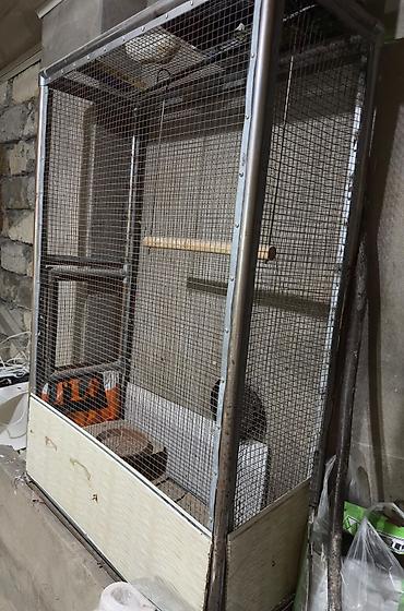 какаду: Böyük metal quş qəfəsi / voliər - Material: möhkəm metal karkas, sıx — 2