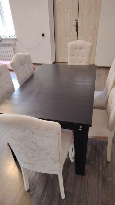 Masa və oturacaq dəstləri: Qonaq otağı üçün, Yeni, Açılmayan, Kvadrat masa