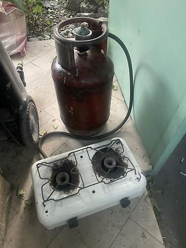 газовые плиты продаю: Портативная газовая плитка на 2 конфорки с баллоном - Двухконфорочная — 1