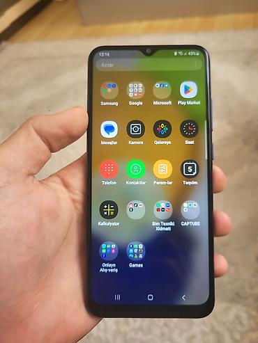 Samsung: Samsung Galaxy A03, 64 GB, rəng - Göy, İki sim kartlı, Face ID, Sensor — 6