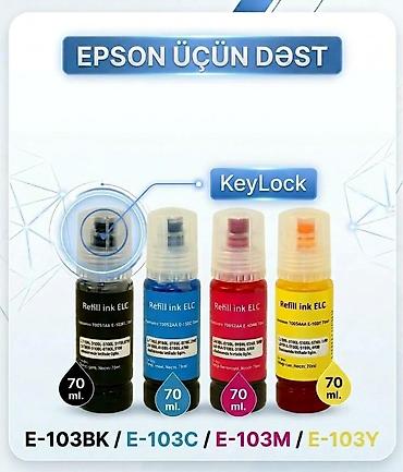 Epson printerlər üçün doldurma mürəkkəb dəsti – E-103 seriyası (bir