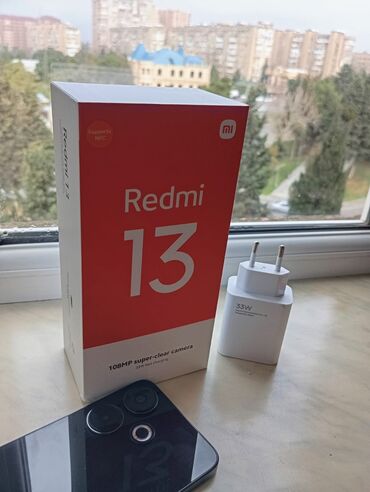 xiaomi 13 t qiymeti: Xiaomi Redmi 13, 128 GB, rəng - Qara, 
 Barmaq izi, Face ID