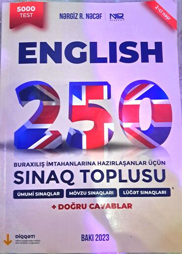 10 cu sinif cografiya dersliyi: İngilis dili Nergiz R.Necef 5000 test 2023cu il islenmeyib tezedir