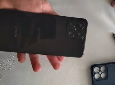 Мобильные телефоны и аксессуары: Honor X8, 128 ГБ, цвет - Черный, Отпечаток пальца
