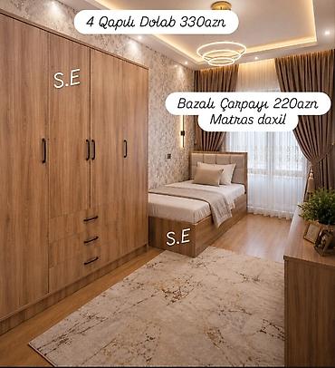 Yataq otağı mebel dəsti - 4 qapılı dolab – 330 AZN • Təbii ağac