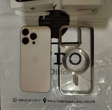 iphone 5 's: IPhone 16 Pro, 256 GB, Desert Titanium, Zəmanət, Barmaq izi, Simsiz şarj